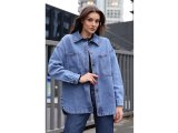 0694 Çift Cepli Oversize Denim Ceket